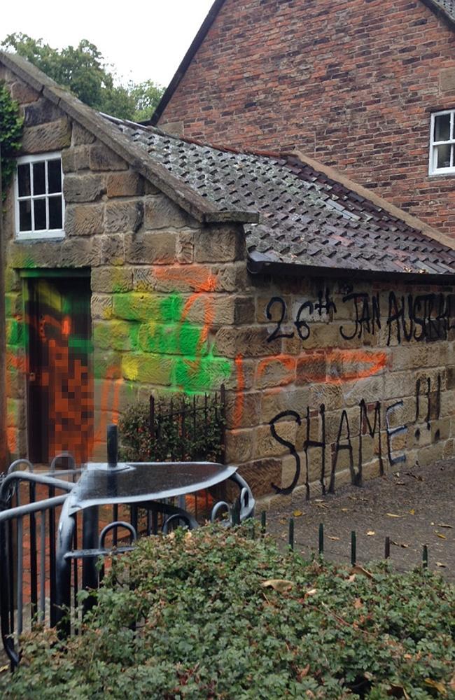 Graffiti on Cooks' Cottage. 