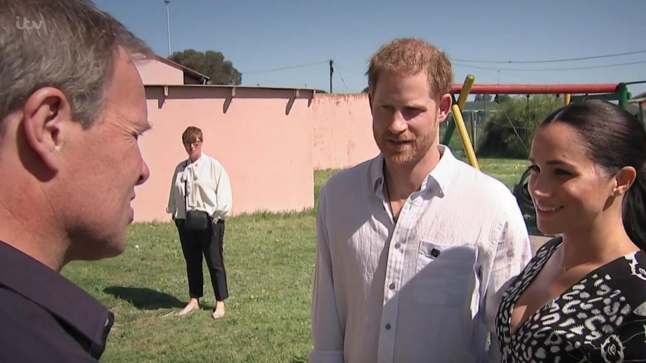 Journalist Tom Bradby trailed Harry and Meghan for An African Journey. Picture: ITV