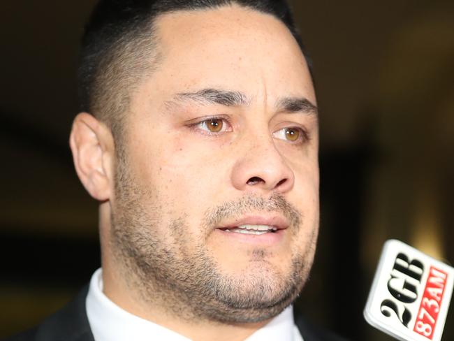 SYDNEY, AUSTRALIA - NewsWire Photos MARCH 22, 2021 - Former NRL superstar Jarryd Hayne who has been found guilty of counts of sexual assault, leaving the Downing Centre in Sydney.Picture: NCA NewsWire / Christian Gilles