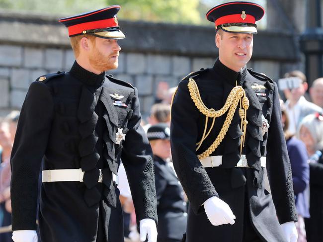 Prince Harry and Prince William will not wear military uniforms Prince Philip’s funeral. Picture: Getty Images