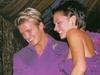 Beckhams slip back into infamous wedding outfits