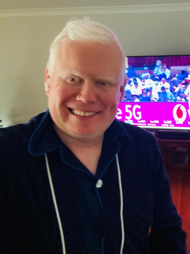 Independent Kiama MP Gareth Ward watching the cricket while isolating at home a day after testing positive for Covid via a rapid antigen test on Tuesday, January 6. Picture: Supplied