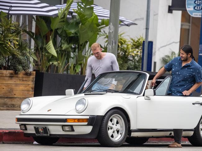 He was seen driving around in a new $377,000 vintage Porsche 911. Picture: Splash News/Media Mode