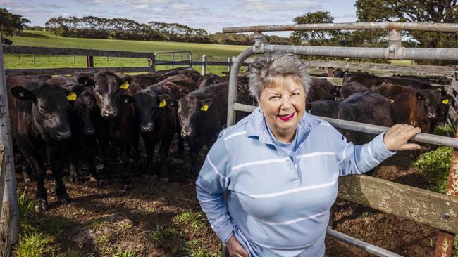 Janette O’Keefe on her Winslow property, where she and her husband, Owen, still farm cattle. Picture: Nicole Cleary