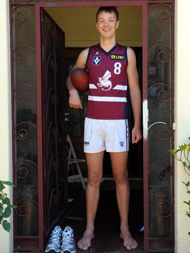 Gangly 17-year-old draft prospect Max Gawn in 2009.