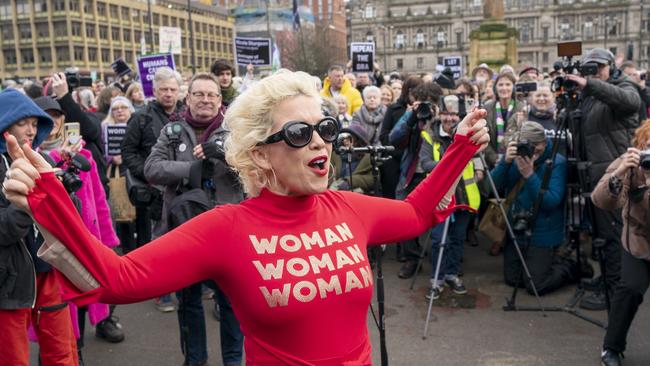 Anti-transgender rights activist Posie Parker aka Kellie-Jay Keen. Picture: Jane Barlow/PA Images via Getty Images