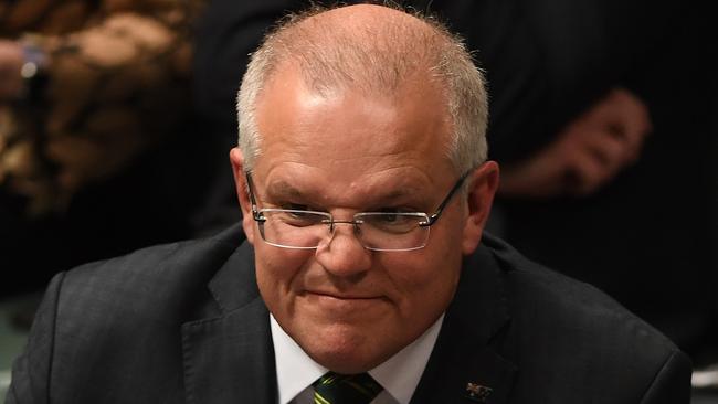 Prime Minister Scott Morrison during Question Time Picture: Getty Images