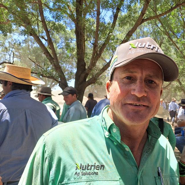 Jeff McCallum of Nutrien pictured at the Deniliquin sheep sale. Picture: Jenny Kelly