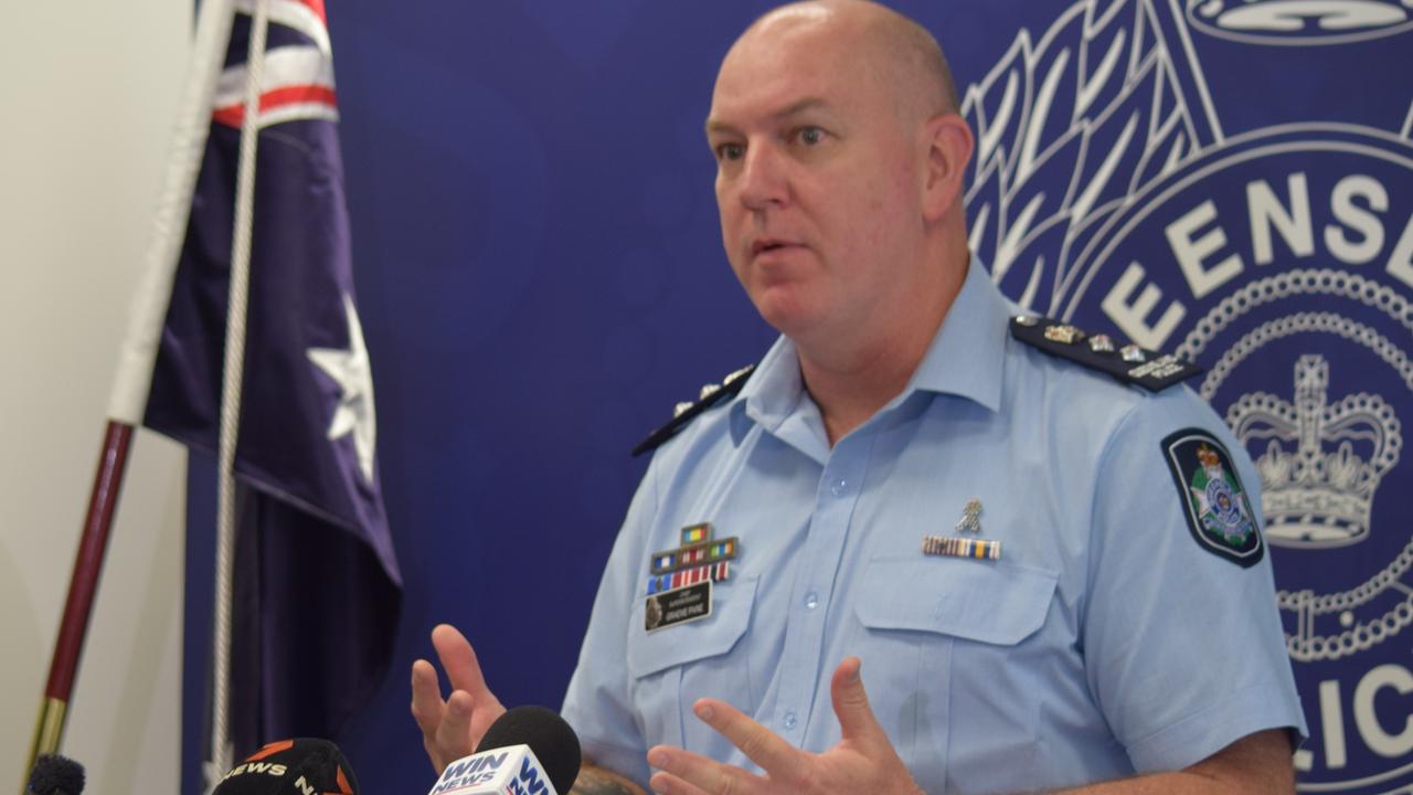 Townsville District Officer Chief Superintendent Mr Graeme Paine speaks at a press conference on January 13. Picture: Nikita McGuire