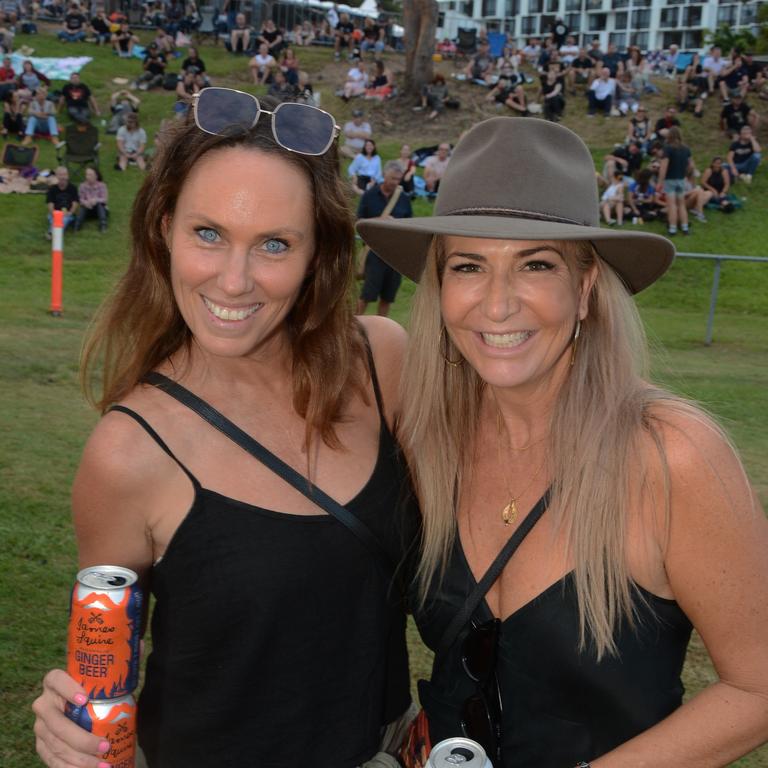 Kylie Nolan and Kendra Miller at Under The Southern Stars concert at Sharks, Parkwood. Pic: Regina King