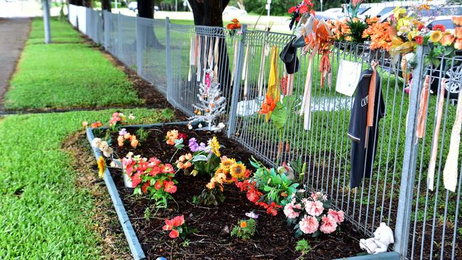 Memorial site for Jennifer Board near Weir State School. Picture: Evan Morgan