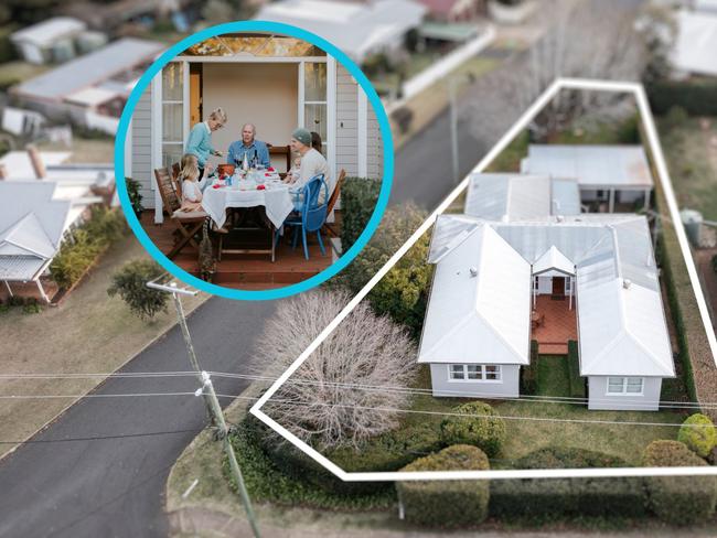 FOR SALE: Kay and Trevor Robertson, pictured with daughter and son-in-law Hayley and Roger Mason with their three daughters, have put their Rangeville home that has been in the family for more than 60 years on the market.