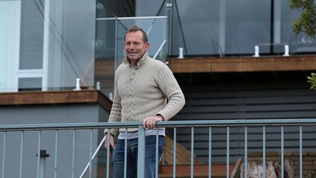 Tony Abbott at his home in Forestville, Sydney, yesterday. Picture: Britta Campion