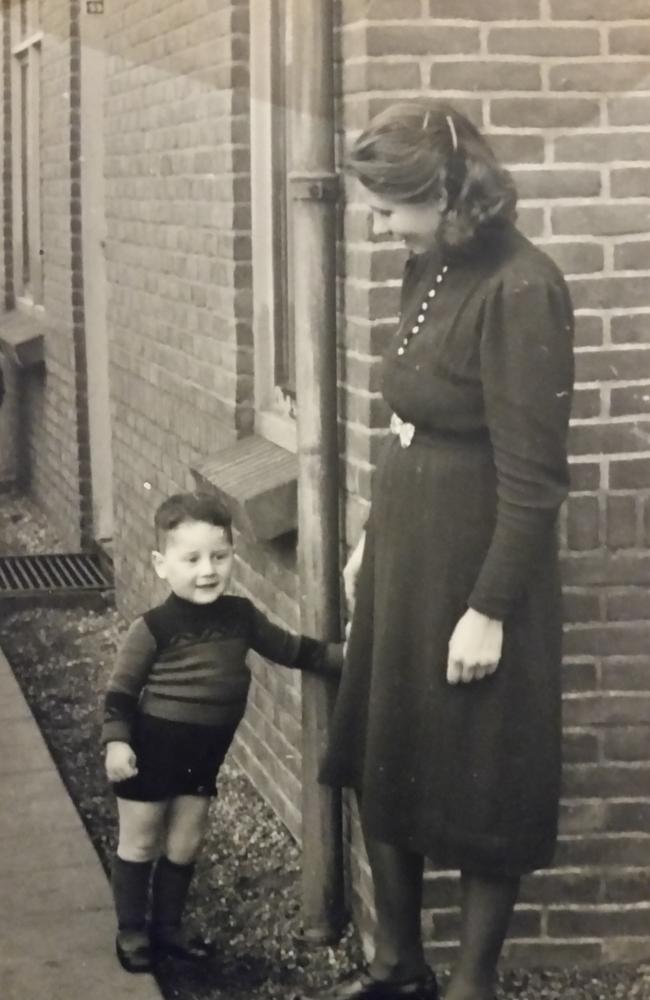 Klaasje van der Haar with Jewish boy, Joseph/Joop, whom her family took in during WWII.