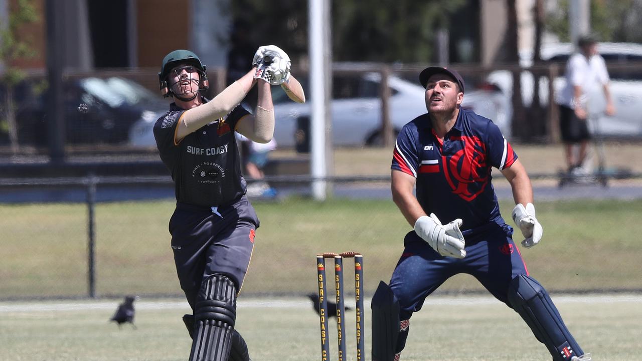 Surf Coast's Will Liddle is the number one batter in A2 this season. Picture: Alan Barber