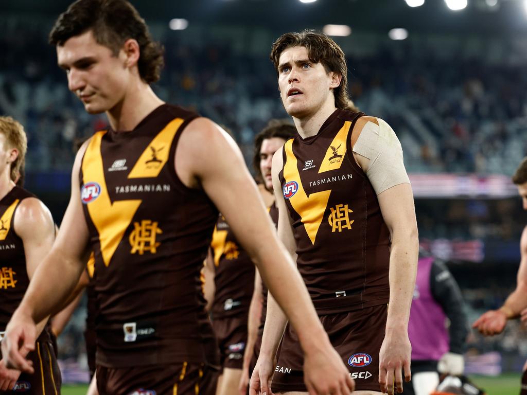 The Hawks copped it in Geelong. Picture: Michael Willson/AFL Photos