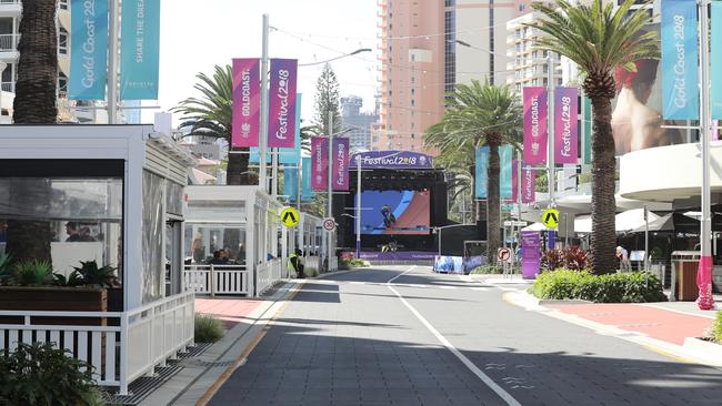 Broadbeach was quiet during the Commonwealth Games. Picture: Alex Coppel.