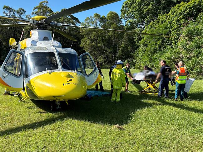 Teen hit by motorcycle. Picture: Life Flight.