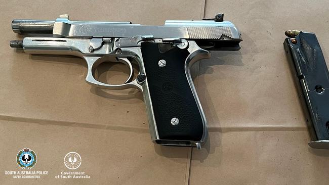 Four ounces of cocaine and a semiautomatic handgun were seized by police after an investigation into a "violent incident" at Norwood. Picture: SA Police