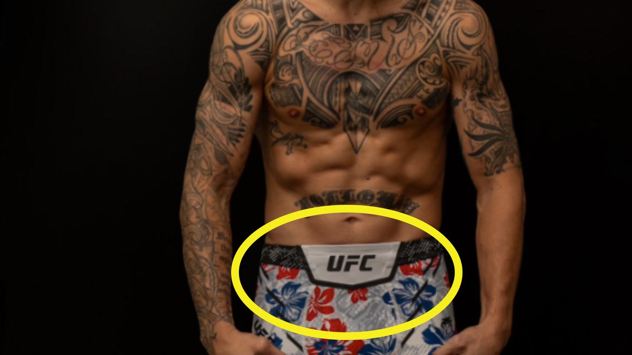 Max Holloway will wear fight shorts with a floral pattern. Picture: Supplied