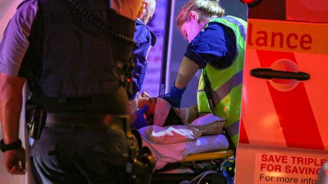 A young woman is in a critical condition after she was struck by a truck in Sydney’s southwest overnight. Picture: Damian Hofman