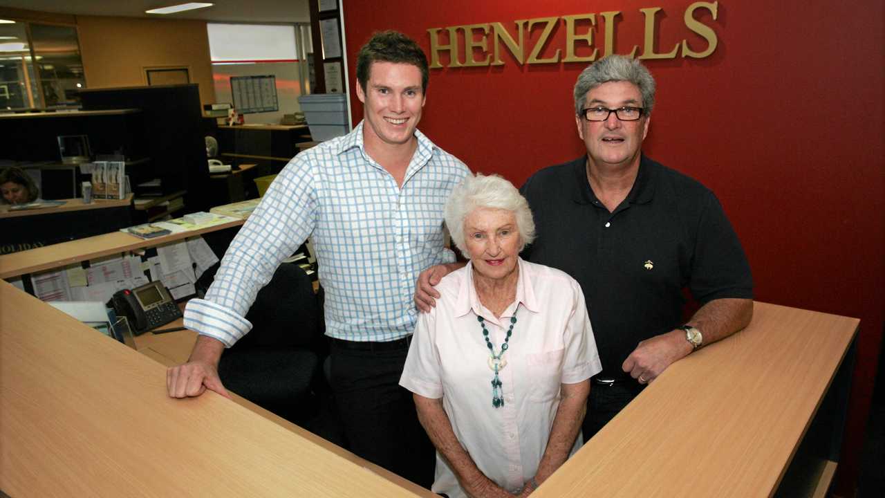 Mclean, left, pictured with his dad, Roy Henzell, and his nan, Judy Henzell, back in 2008. Picture: Brett Wortman/175373