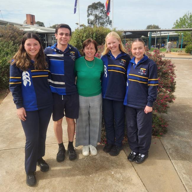 Charlton College 2025 School captains: Fletcher and Emmersyn and Vice-captains: Annie and Elise.