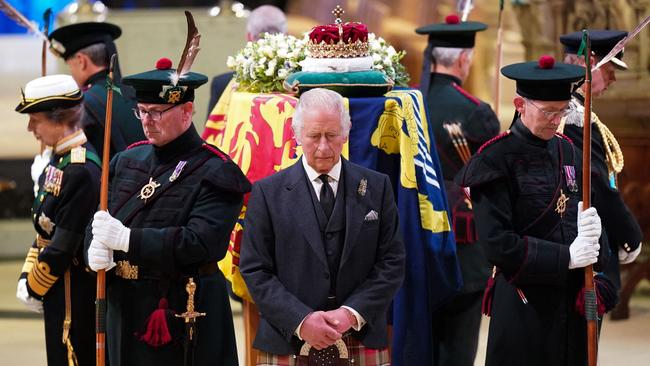 King Charles III attends a Vigil at St Giles' Cathedral, in Edinburgh. Picture: Jane Barlow / POOL / AFP