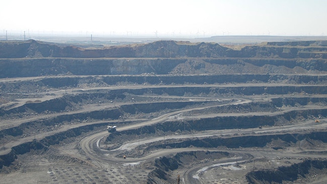 Rare-earth mine in Baiyun'ebo or Bayan Obo, a mining town in Inner Mongolia in China. Picture: Getty.