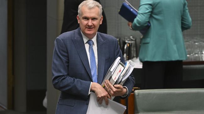 Employment and Workplace Relations Minister and Leader of the House Tony Burke during Question Time in the House of Representatives at Parliament House, September 4, 2023. Picture: Martin Ollman