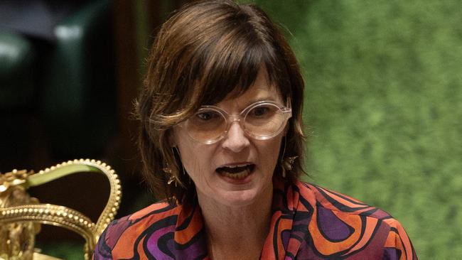 MELBOURNE AUSTRALIA - Newswire Photos NOVEMBER 28TH 2023 : Minister for Health Mary-Anne Thomas, speaks at Question Time, at the Victorian Parliament Sitting in Melbourne. PICTURE : NCA Newswire / Nicki Connolly