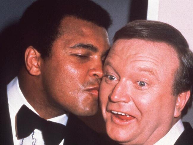 Bert Newton and boxer Muhammad Ali at the 1979 TV Week Logies Awards.