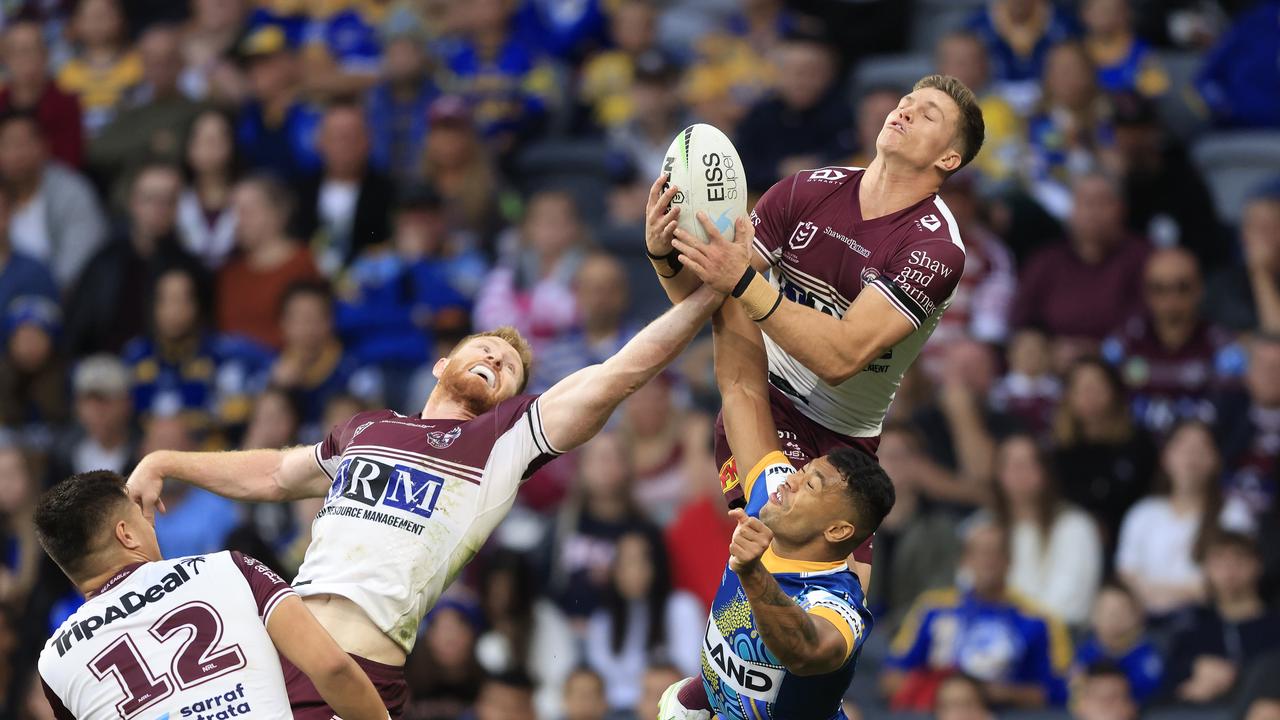 Reuben Garrick’s Manly career is in the balance. Picture: Mark Evans/Getty