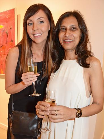 Chanelle and Aliya McMillan at Ken Done art exhibition opening at Gallery One, Southport. Picture: Regina King