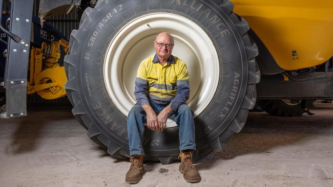 Andrew Kitto at his farm near Gladstone. Picture: Ben Clark