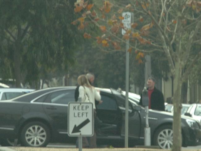 Barbaro, Potter and Ropa pictured in North Melbourne. Picture: Australian Federal Police surveillance photo