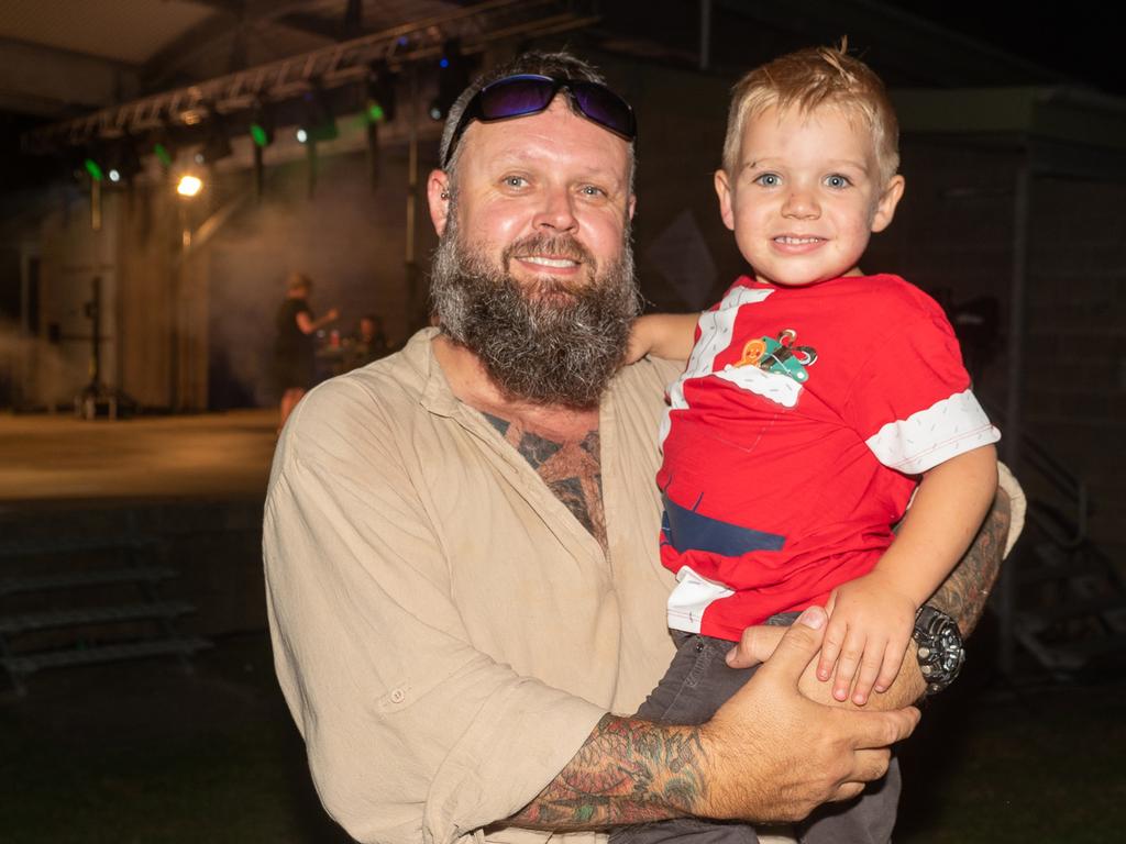 Aaron and Arlo Kay at Carols in the Gardens, Mackay Regional Botanic Gardens, Saturday 2 December 2023 Picture:Michaela Harlow