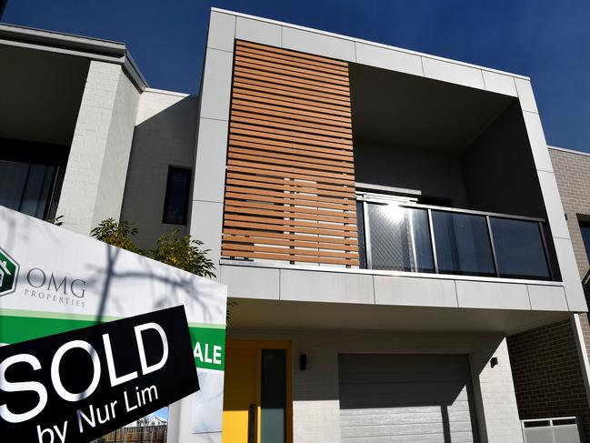 New residential properties seen in Blacktown, Sydney, Monday, Aug. 14, 2017. (AAP Image/Joel Carrett) NO ARCHIVING