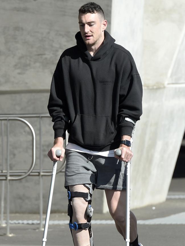 Dan McStay is recovering from ACL surgery. Picture: Andrew Henshaw