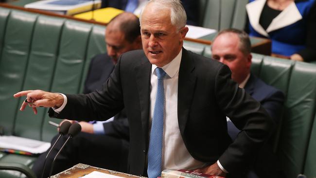 PM Malcolm Turnbull in Question Time. Picture: Kym Smith.