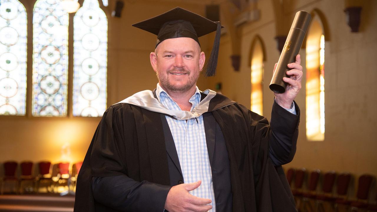 John Fry graduates with a Master of Business &amp; Administration at UniSQ graduation ceremony at Empire Theatre. Wednesday, June 28, 2023