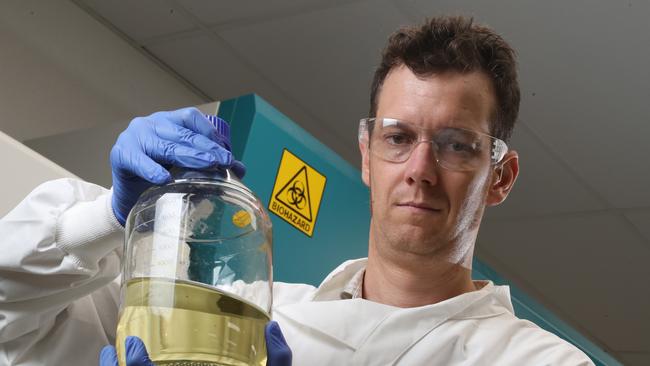 Associate Professor Keith Chappell is the brains behind the molecular clamp technology of the University of Queensland’s Covid-19 vaccine. Picture: Liam Kidston