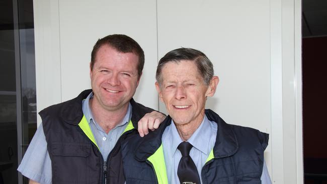 Busways Driver Vince Jones, 72, retires after driving buses for 49 years. Mr Jones' son, Gavin Jones, is also a bus driver.