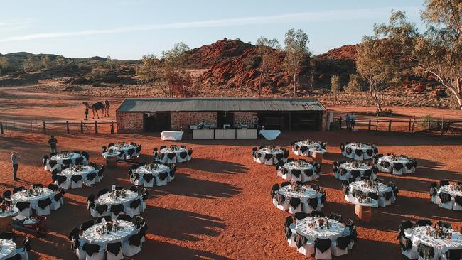 The Ghan's Telegraph Station dinner at Alice Springs.