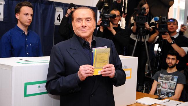 Silvio Berlusconi casts his vote. Picture: Fotogramma/MEGA
