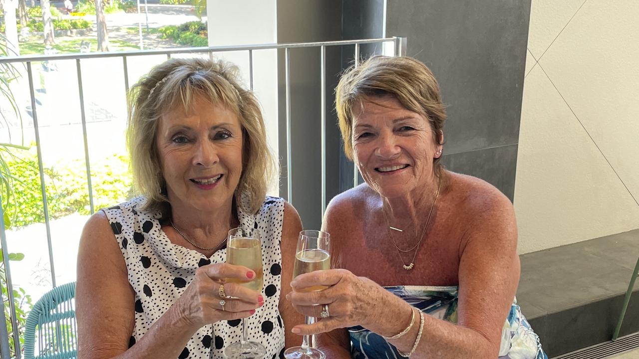 Kathleen and Jo at the Ce.x club celebrating the Melbourne Cup. Picture: Matt Gazy