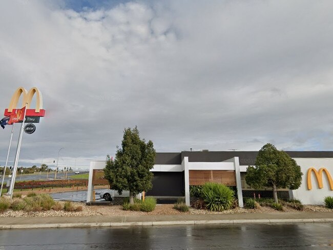 A Rebels bikie crew extorted a man in the car park of this Melton McDonald's.