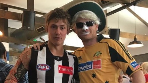 Harry Perryman (left) and Heath Shaw in 2017. Picture: Instagram