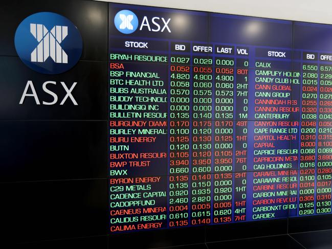 SYDNEY, AUSTRALIA - NewsWire Photos AUGUST 29, 2022: Screens at the Australian stock exchange on Bridge Street, Sydney CBD. The Australian stock exchange crashed by 2 per cent this morning, its worst result in two months. Picture: NCA NewsWire / Damian Shaw