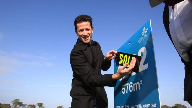 Armstrong Creek resident Anthony Barnett pictured at the first ballot to purchase land in 2010.